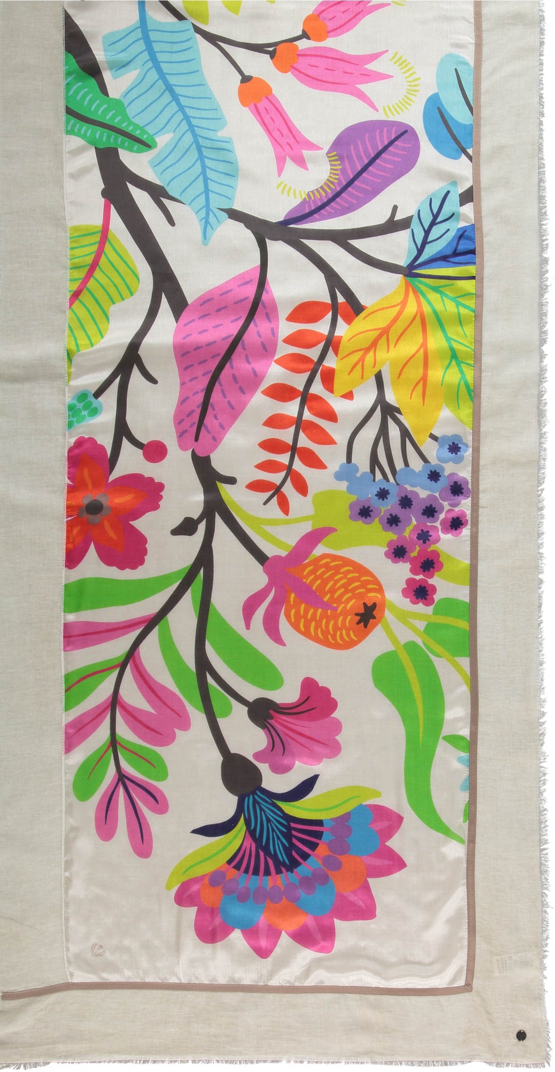 Wild Flower Patchwork Cotton Silk Wrap