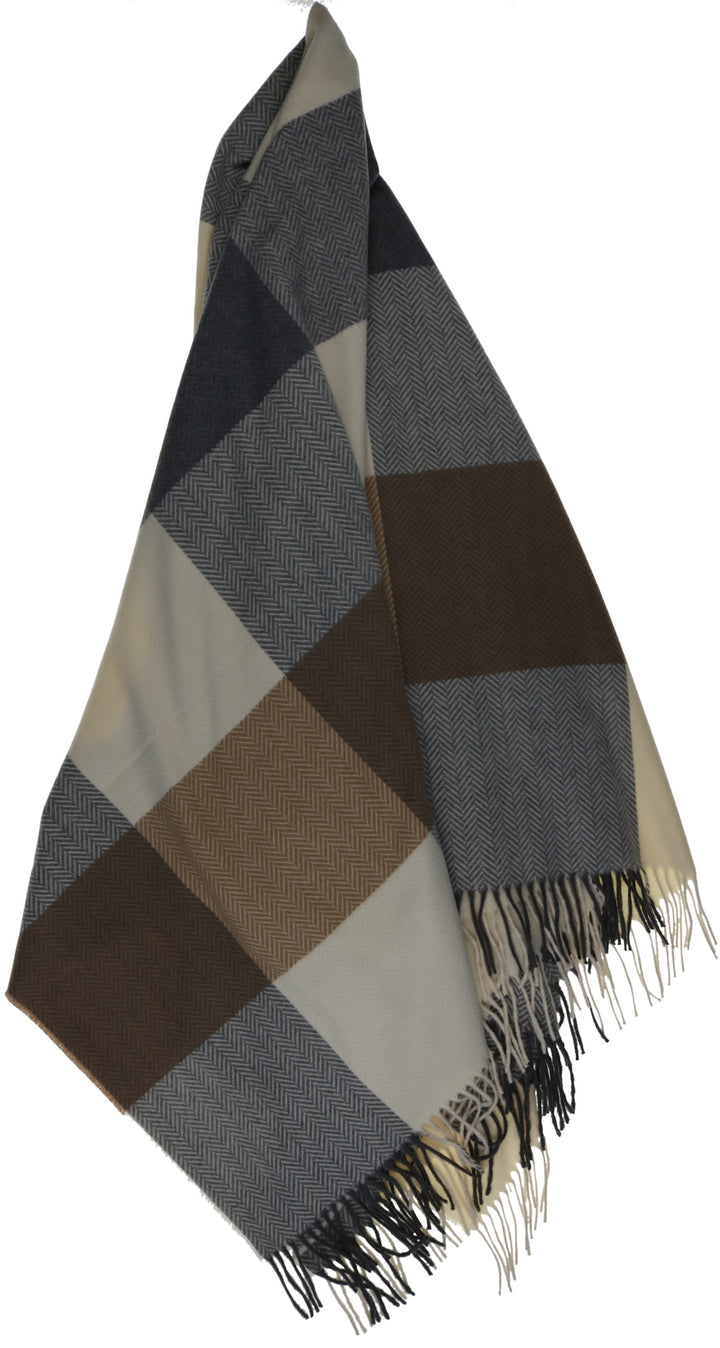 Sustainability Edition Herringbone Box Plaid Cashmink Throw