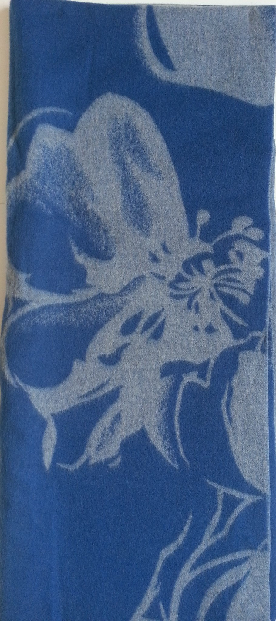 Abstract Floral Woven Wool Throw