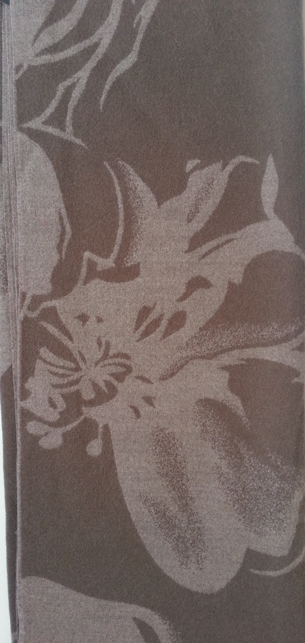 Abstract Floral Woven Wool Throw