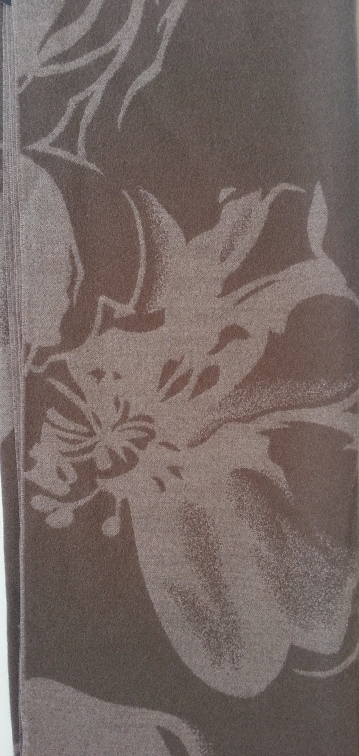 Abstract Floral Woven Wool Throw