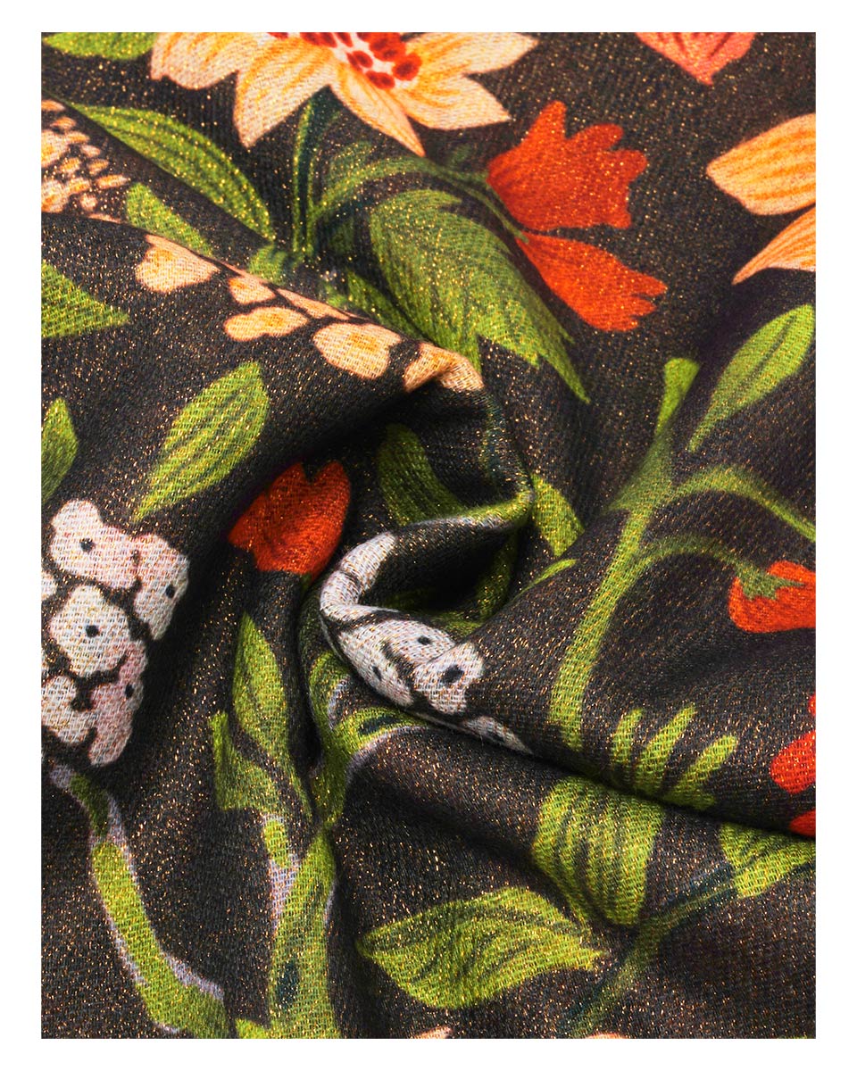 Forest Foliage Shimmer Print Wrap
