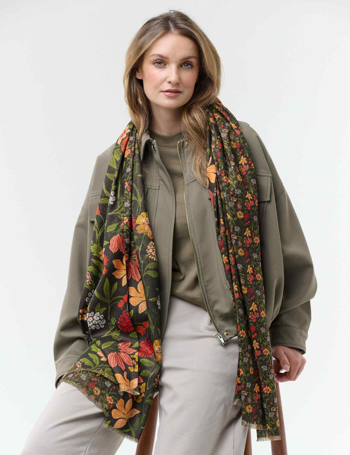 Forest Foliage Shimmer Print Wrap