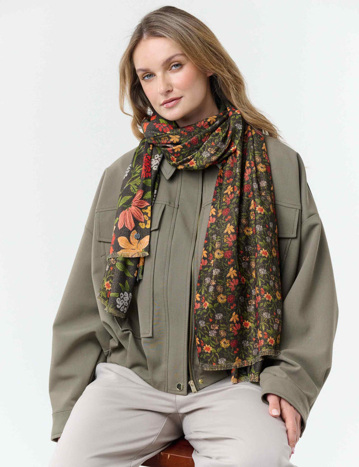 Forest Foliage Shimmer Print Wrap