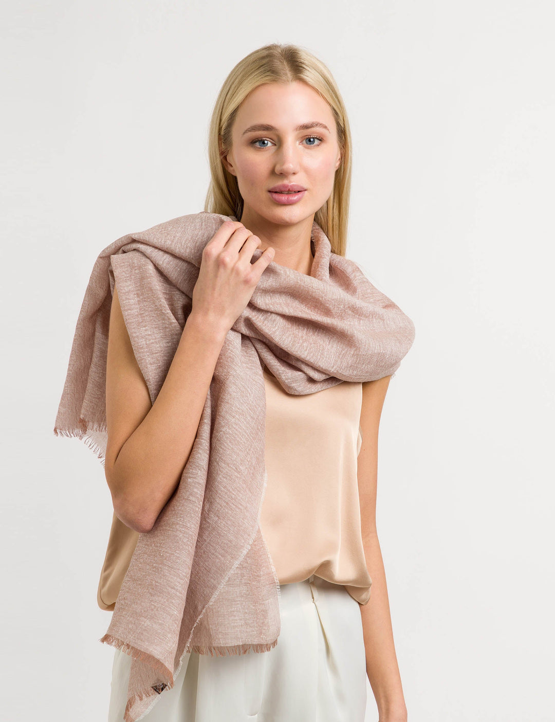 Solid Slub Hemp Cotton Scarf