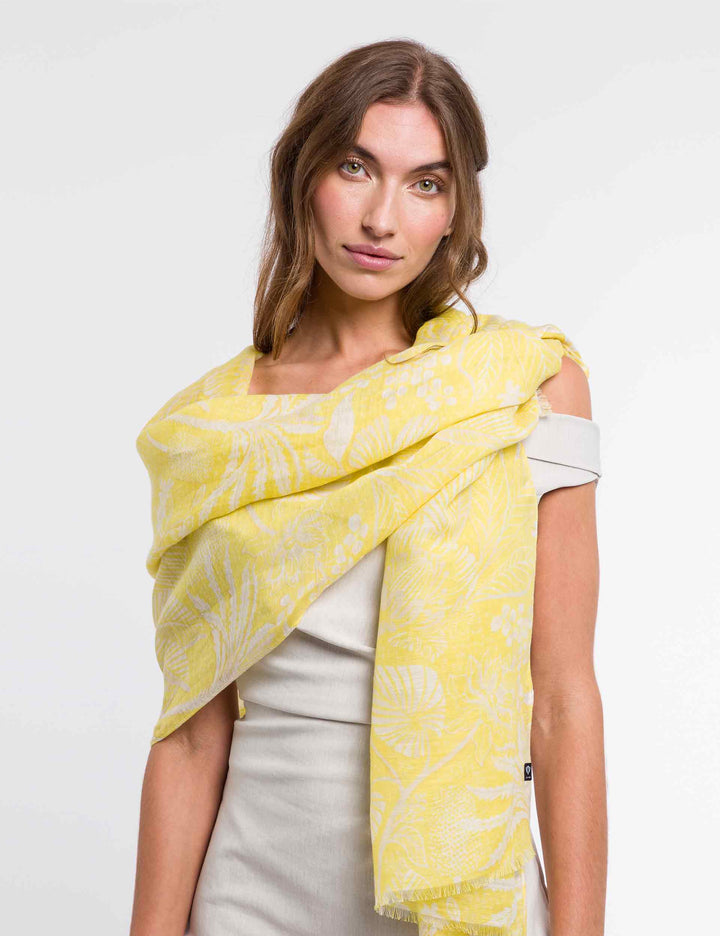 Botanical Garden Hemp Cotton Scarf