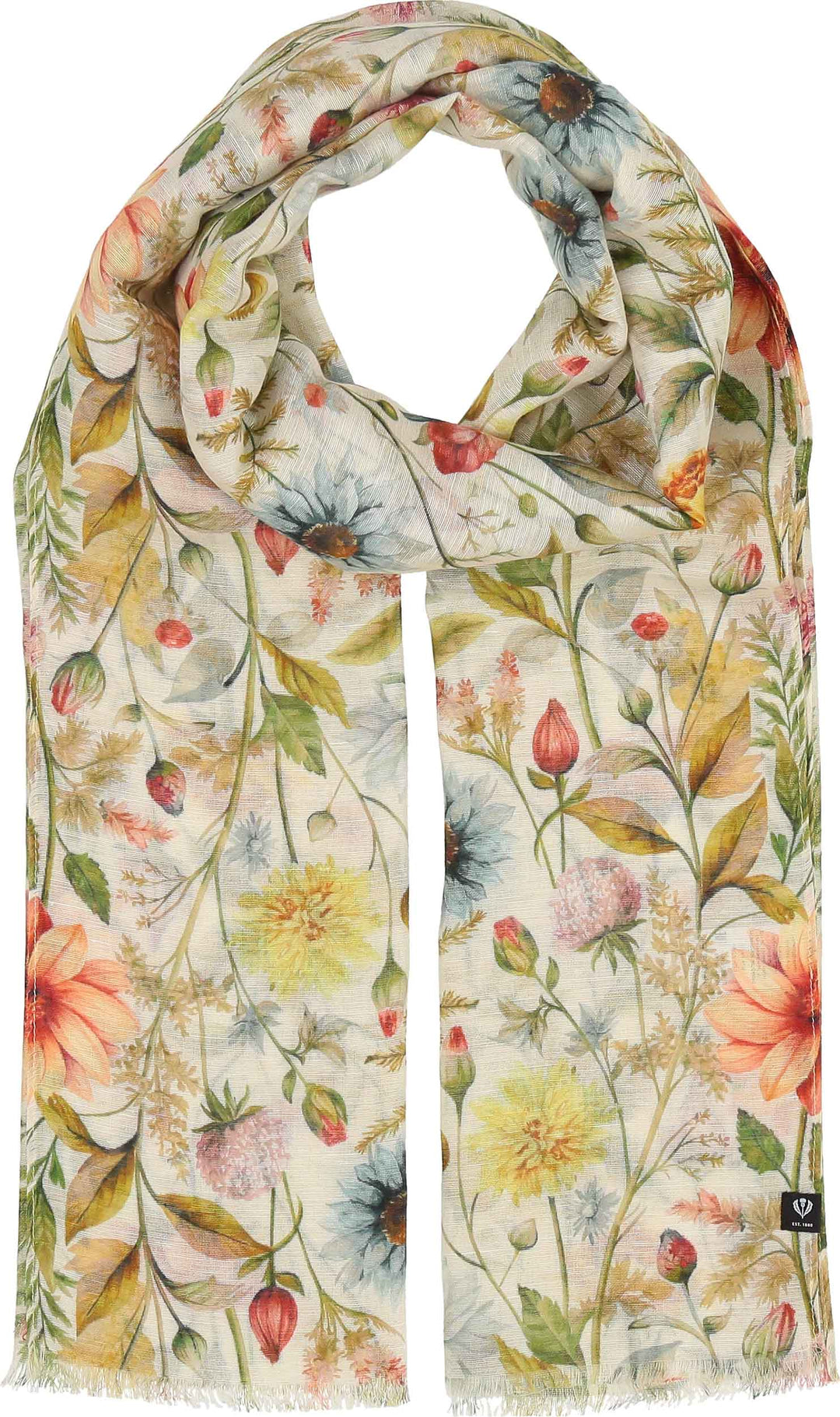 Vintage Florals Hemp Cotton Scarf