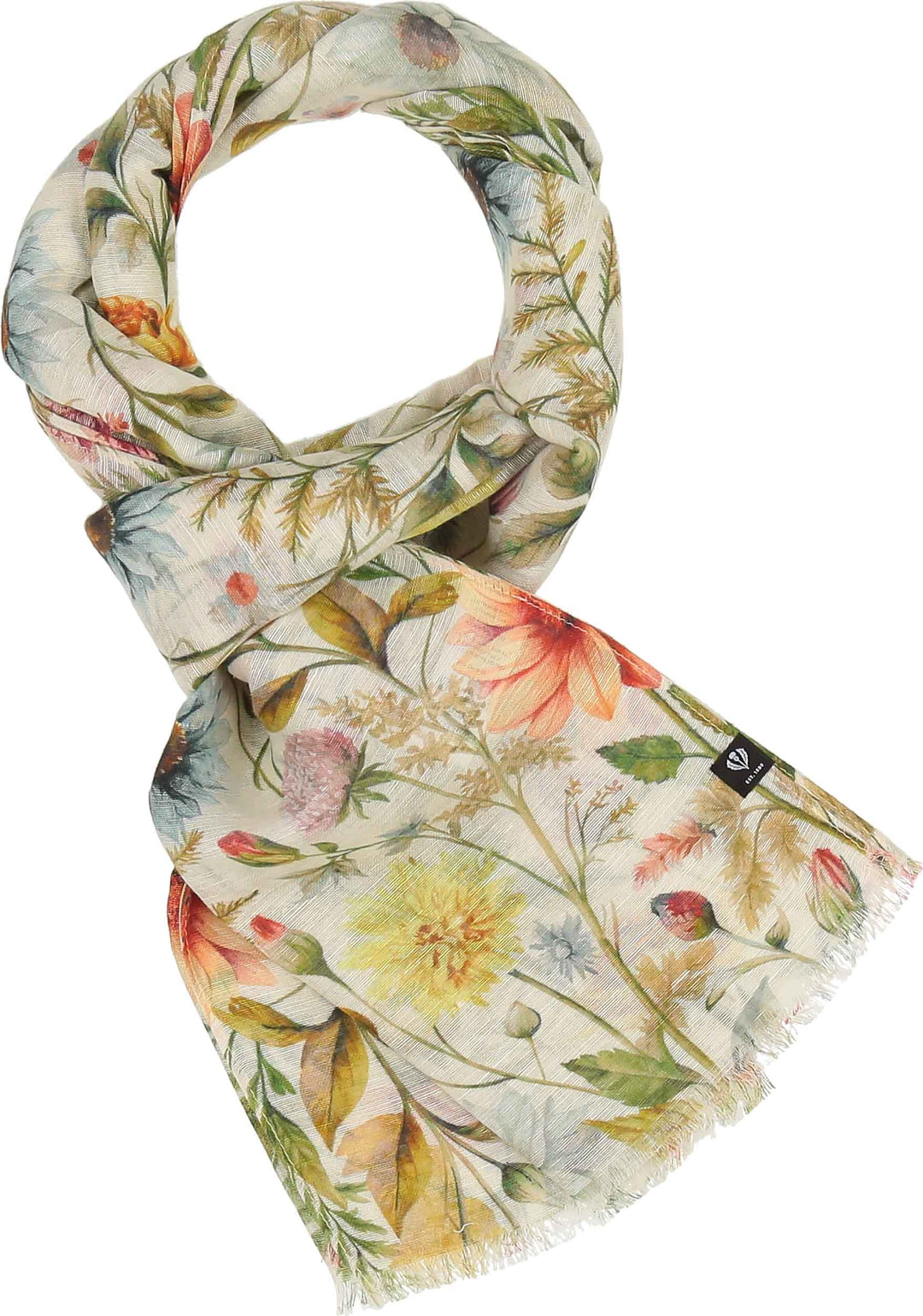 Vintage Florals Hemp Cotton Scarf