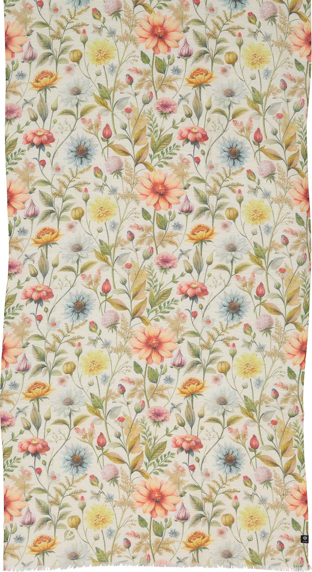 Vintage Florals Hemp Cotton Scarf