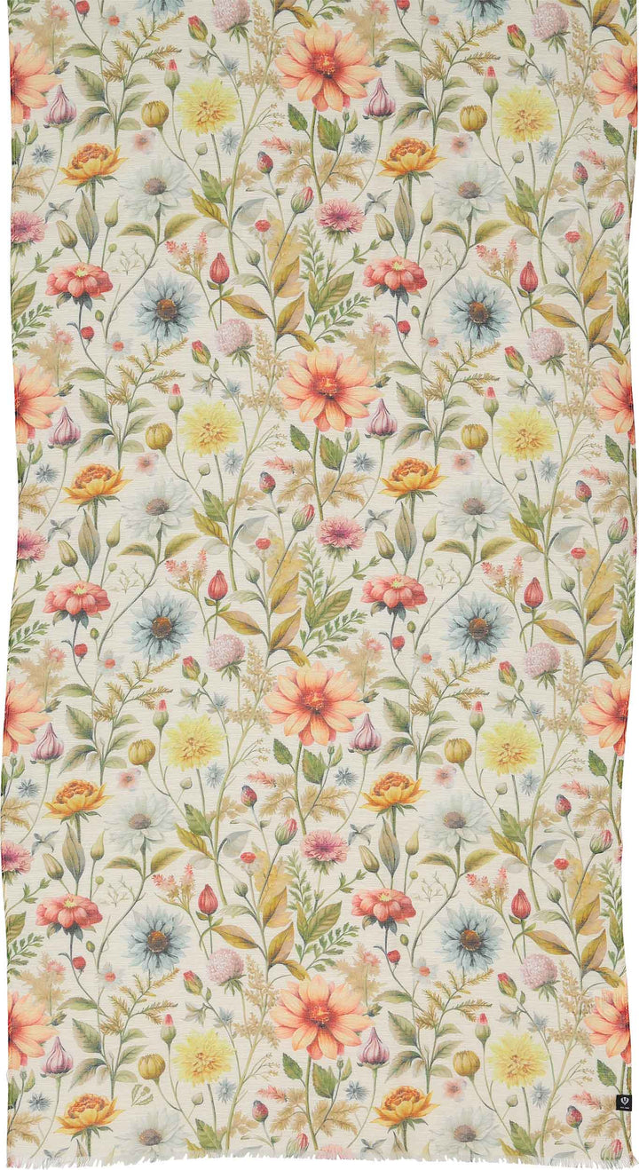 Vintage Florals Hemp Cotton Scarf