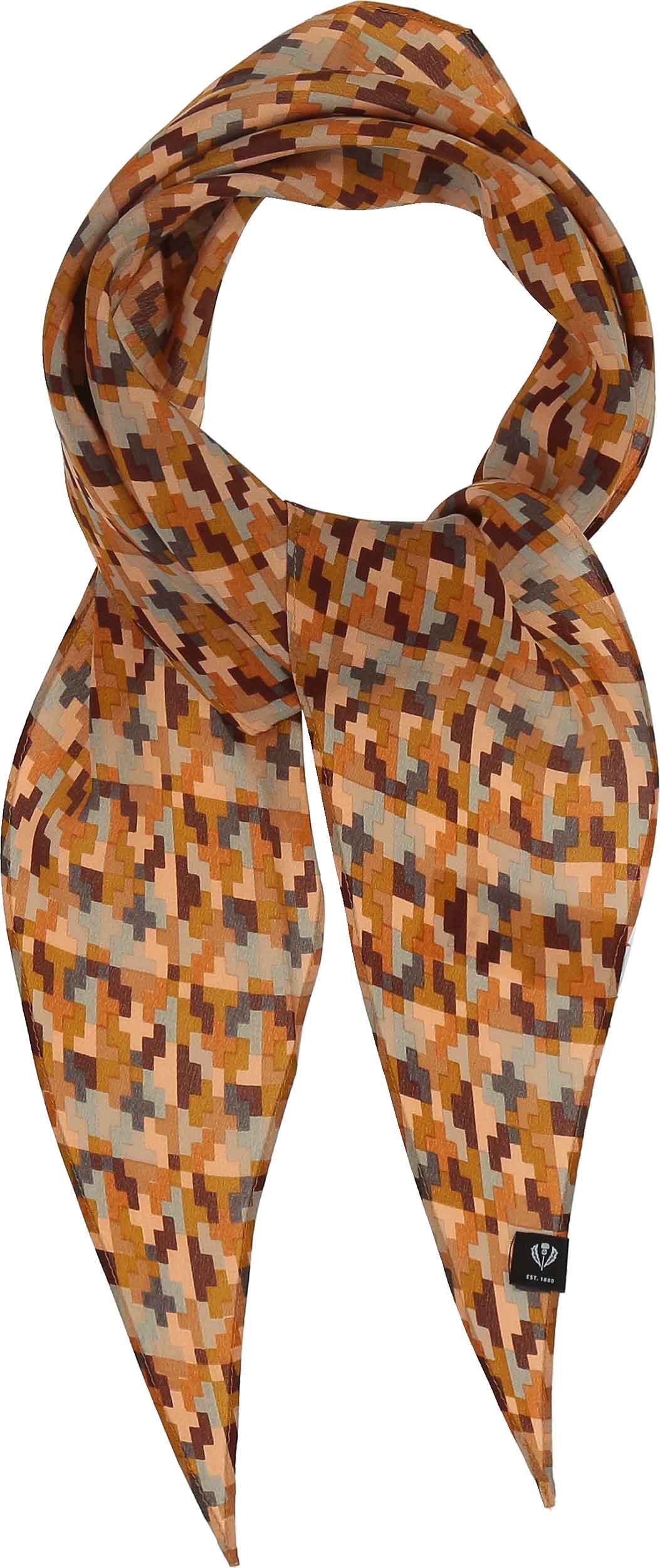Mini Geo Silk Diamond Neckie