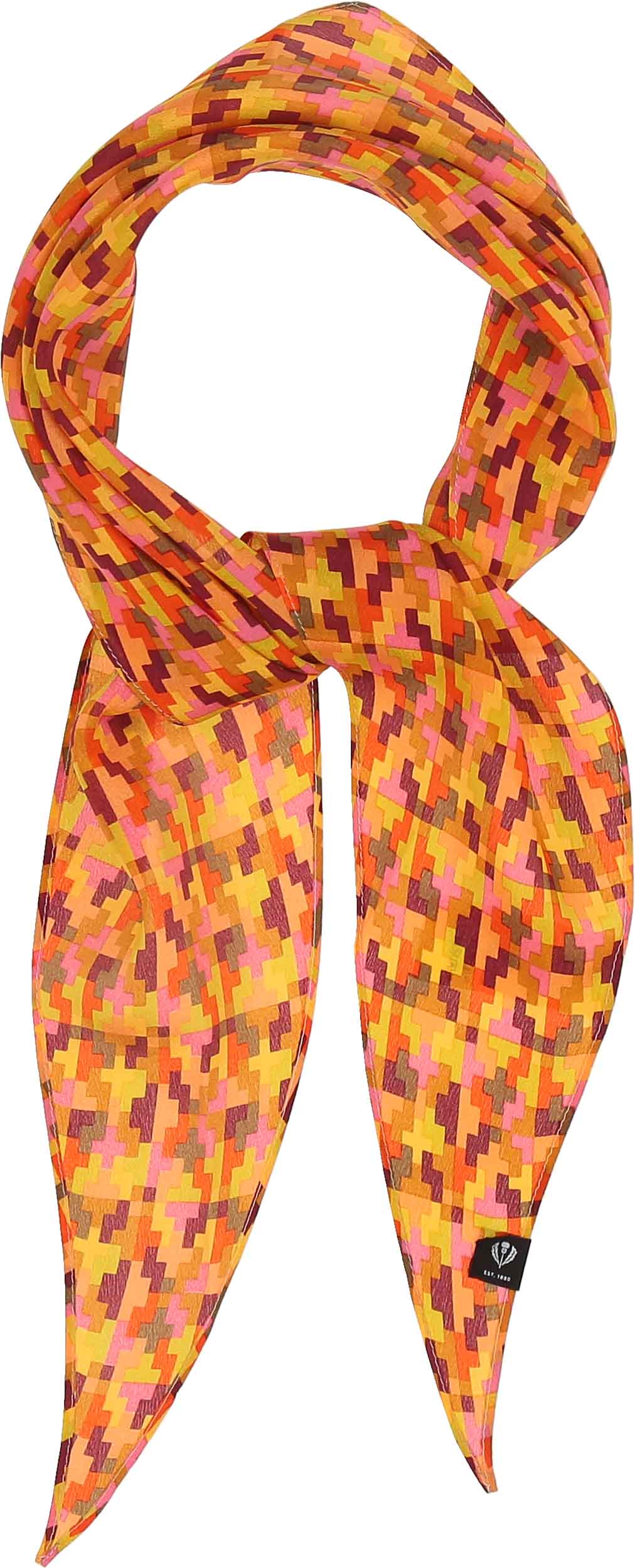 Mini Geo Silk Diamond Neckie