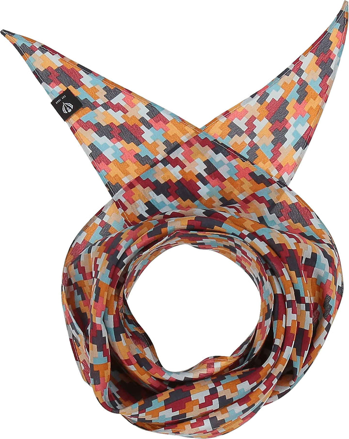 Mini Geo Silk Diamond Neckie