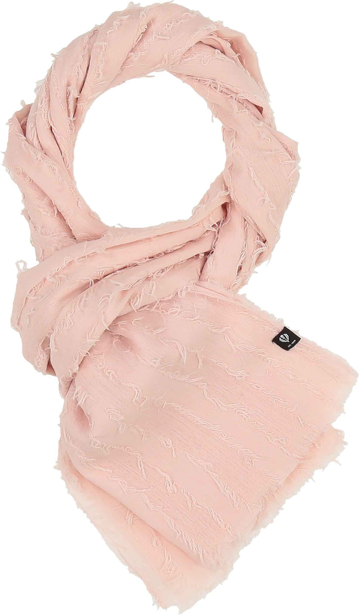 Clip Fringe Solid Scarf