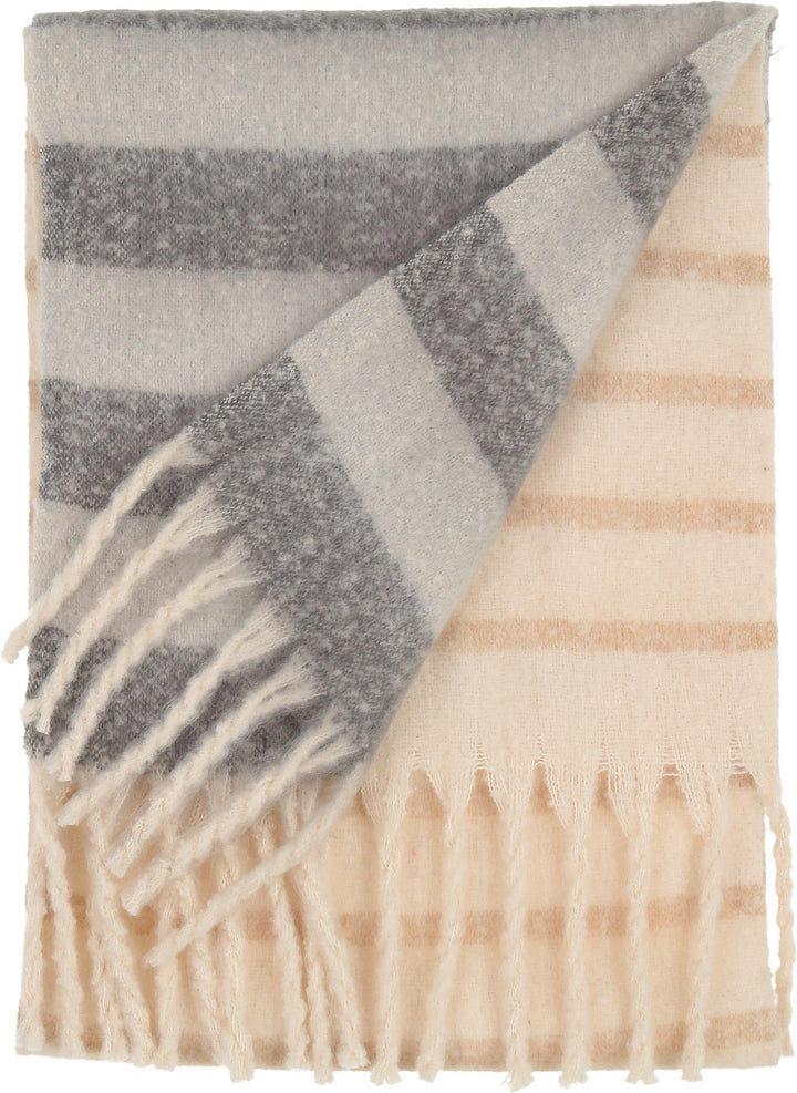 Boucle Variegated Stripes Woven Scarf