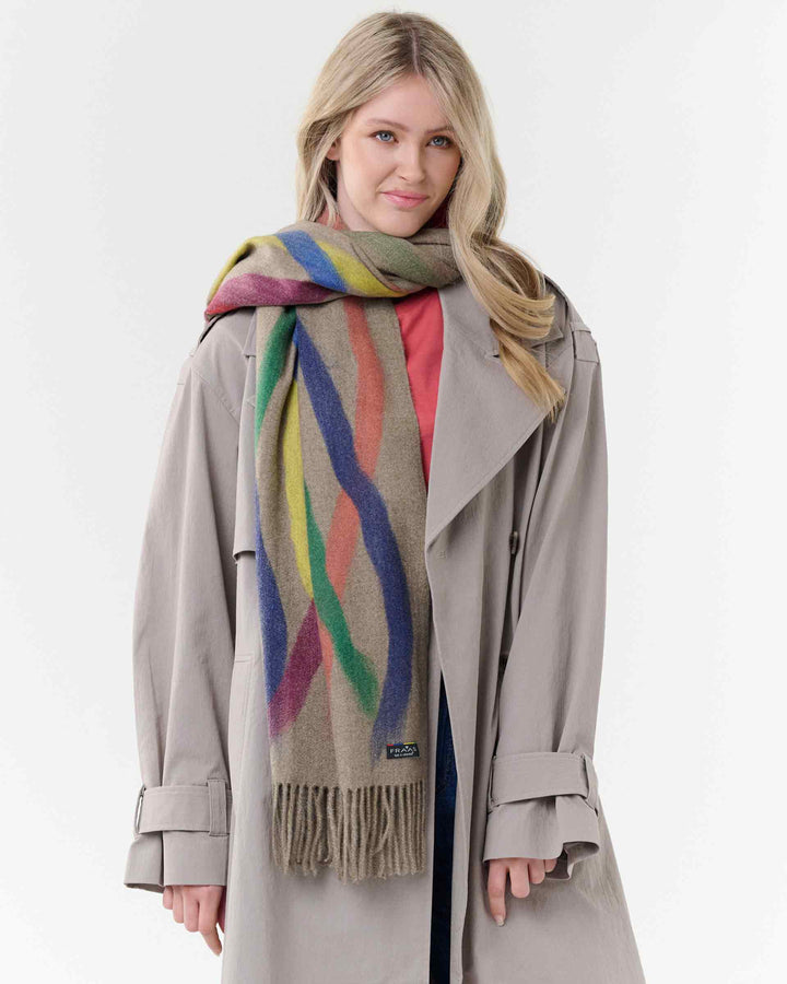 Colorful Stripes Needle Punch Wrap