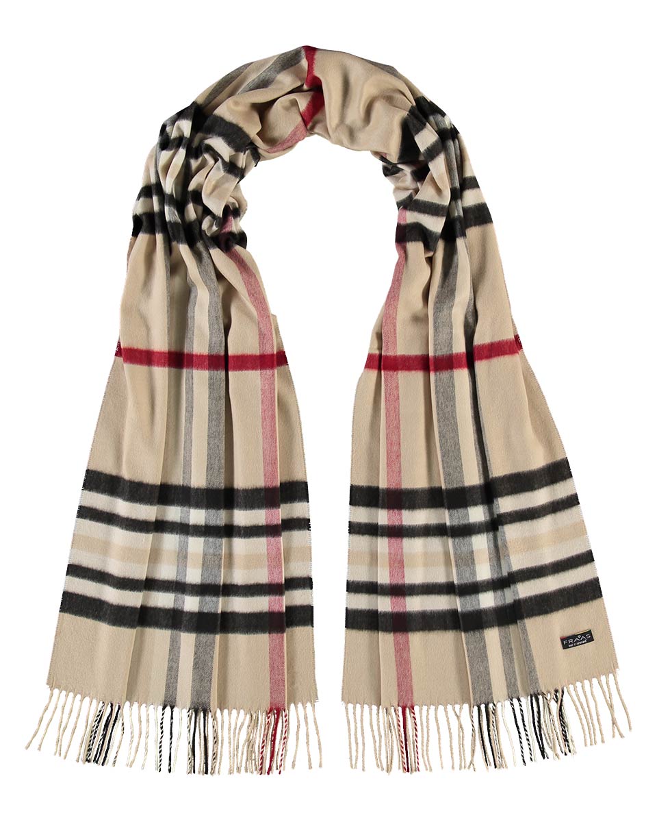 FRAAS Plaid Cashmink Blanket-Scarf