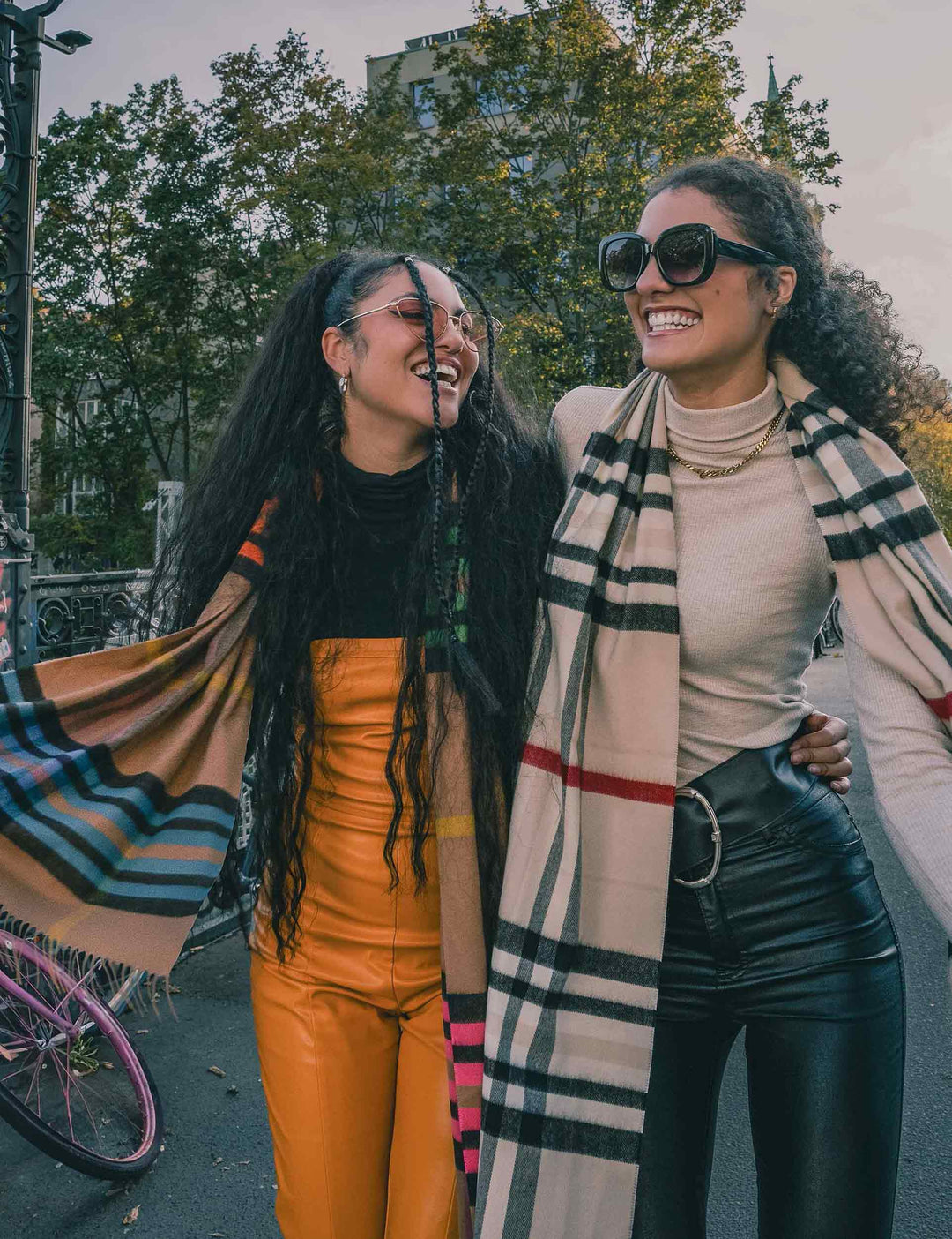 FRAAS Plaid Cashmink Blanket-Scarf