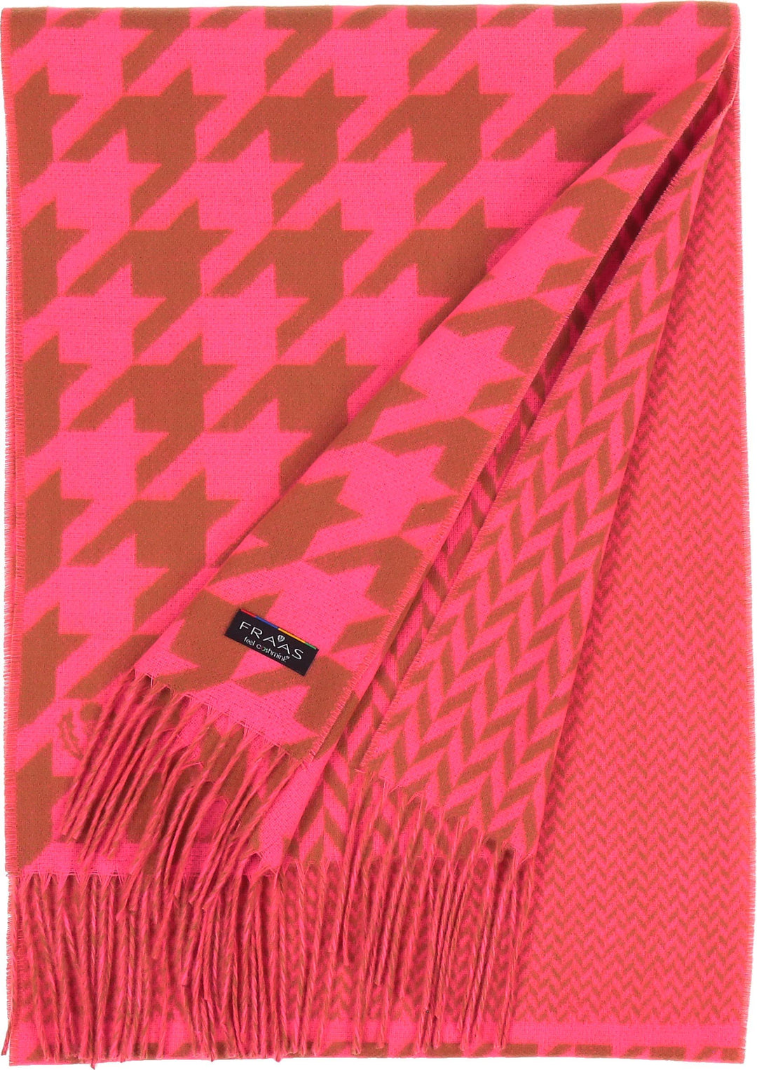 Patchwork Houndstooth Woven Cashmink Scarf
