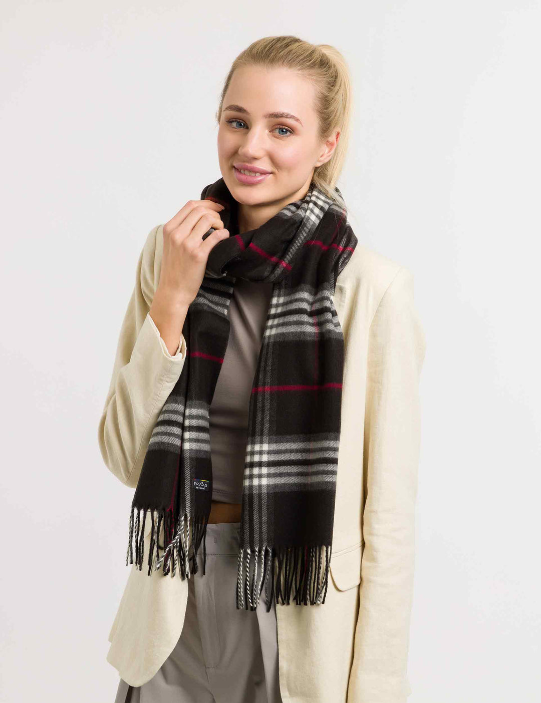 FRAAS Plaid Oversized Cashmink® Scarf