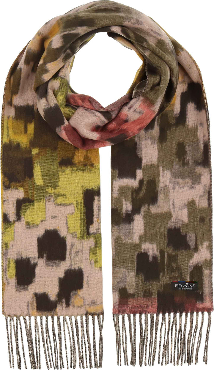 Abstract Houndstooth Cashmink Scarf