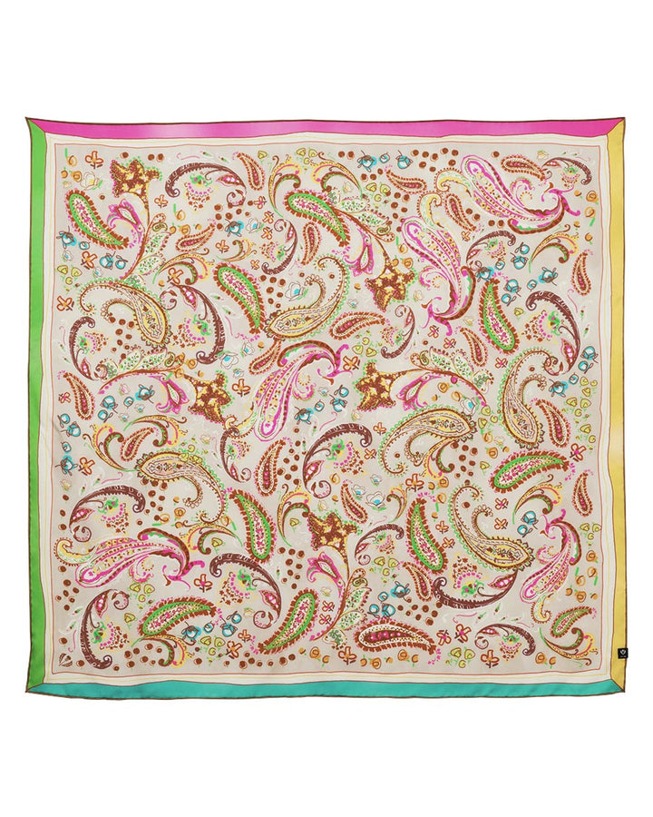 Bright Paisley Silk Square