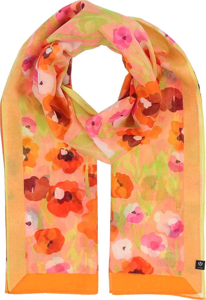 Poppy Floral Cotton Silk Wrap