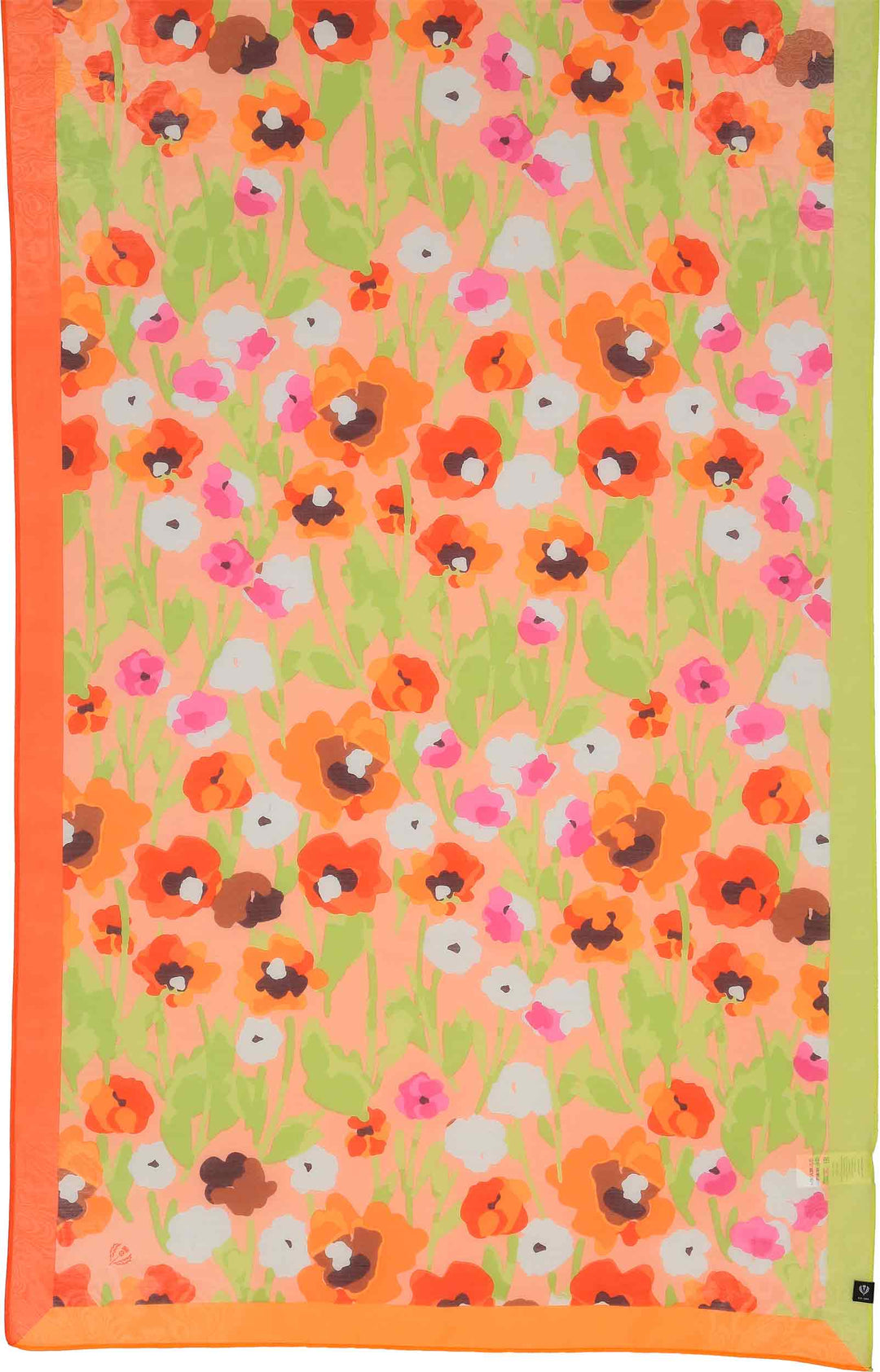 Poppy Floral Cotton Silk Wrap