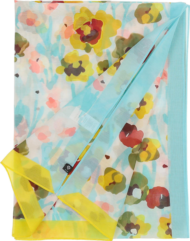 Poppy Floral Cotton Silk Wrap