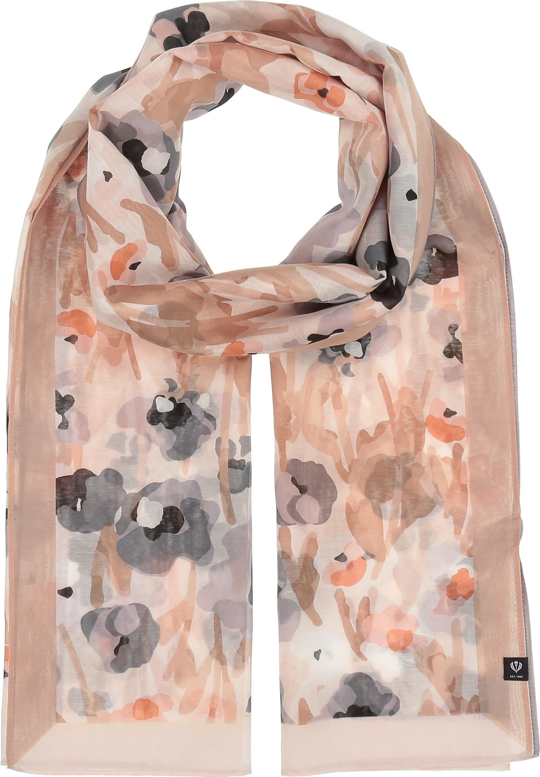 Poppy Floral Cotton Silk Wrap