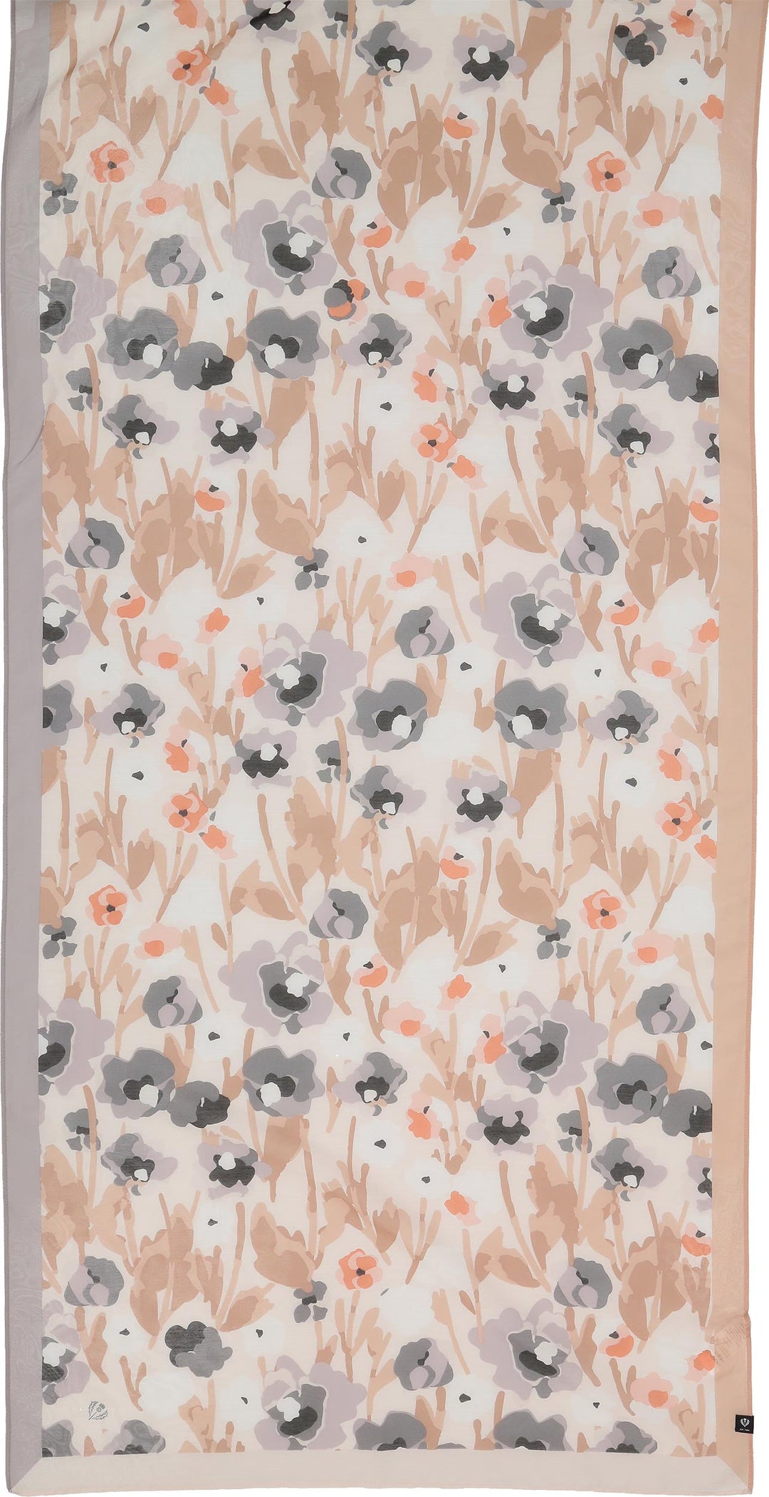 Poppy Floral Cotton Silk Wrap