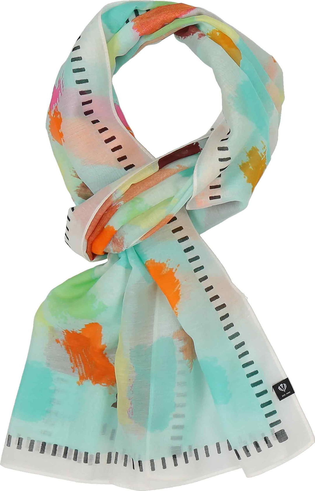 Artistic Strokes Cotton Silk Wrap