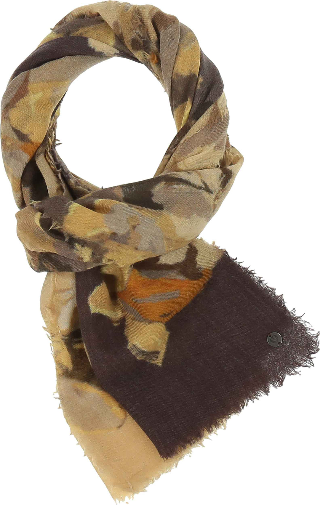 Ombre Painted Roses Lightweight Wool Scarf