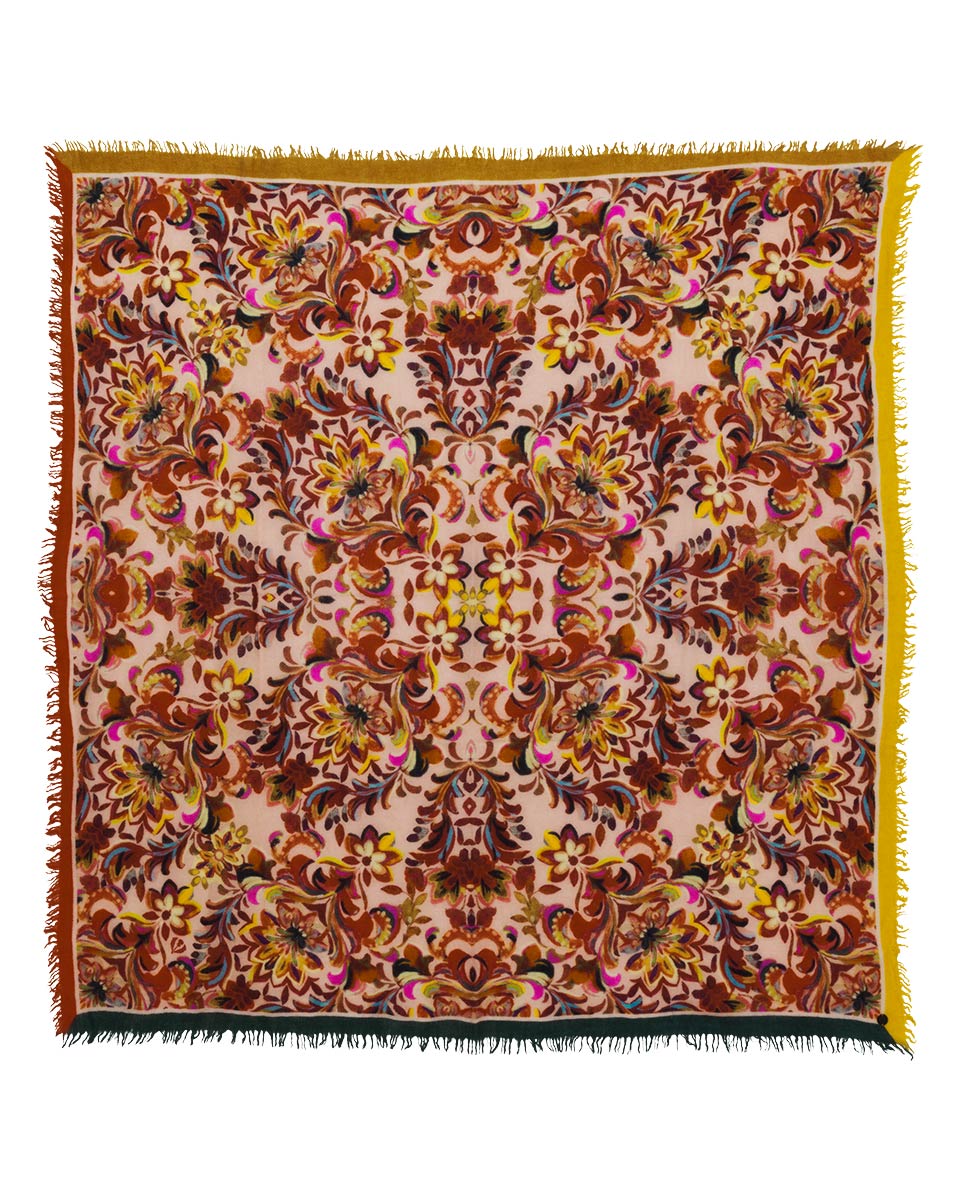 Paisley Border Wool Square