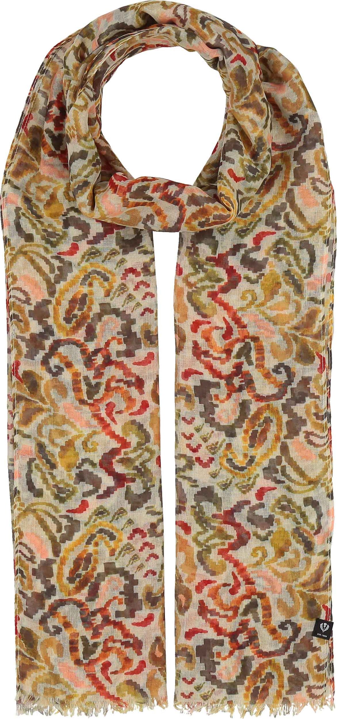Embroidery Floral Recycled Poly Scarf