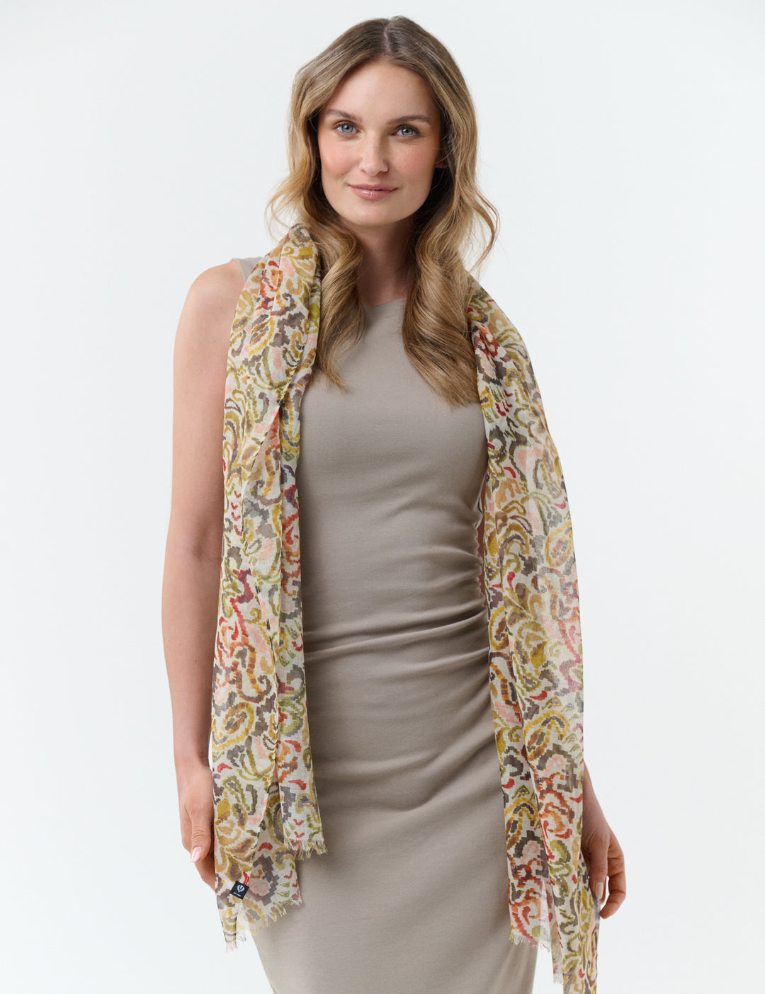 Embroidery Floral Recycled Poly Scarf