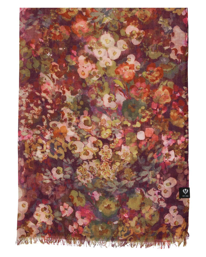 Floral Garden Rec Poly Print Scarf