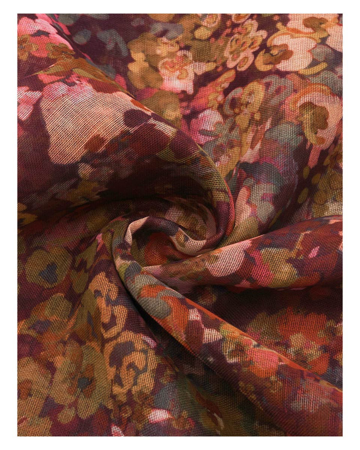 Floral Garden Rec Poly Print Scarf
