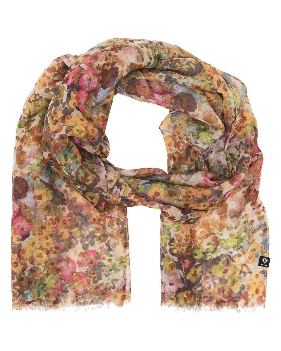 Floral Garden Rec Poly Print Scarf