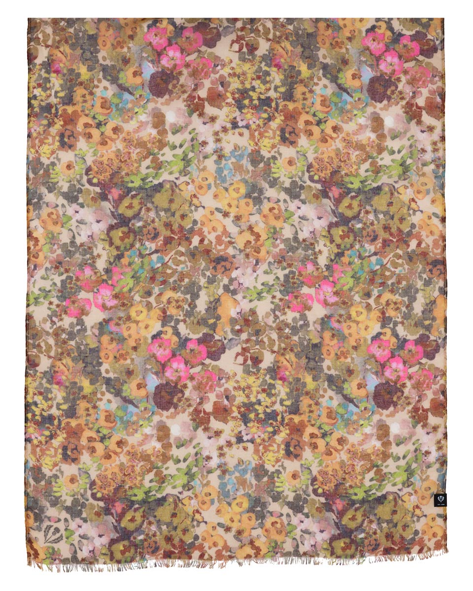 Floral Garden Rec Poly Print Scarf