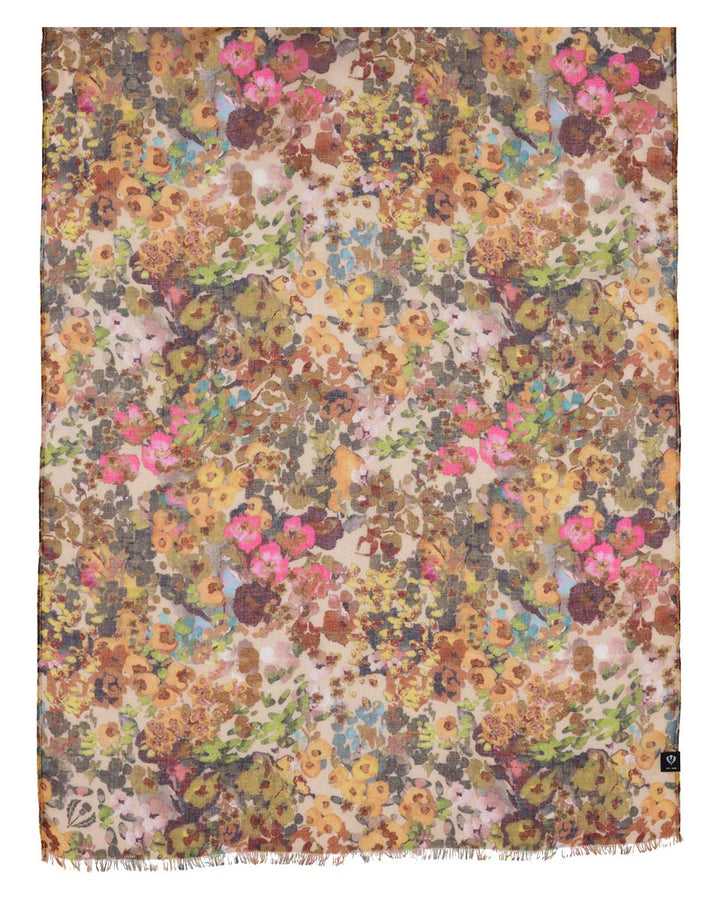 Floral Garden Rec Poly Print Scarf