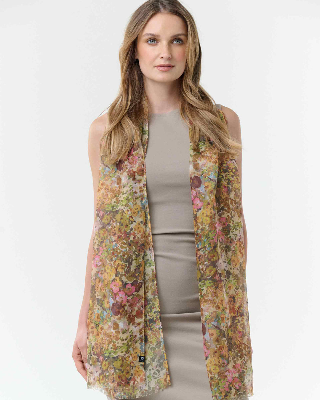 Floral Garden Rec Poly Print Scarf