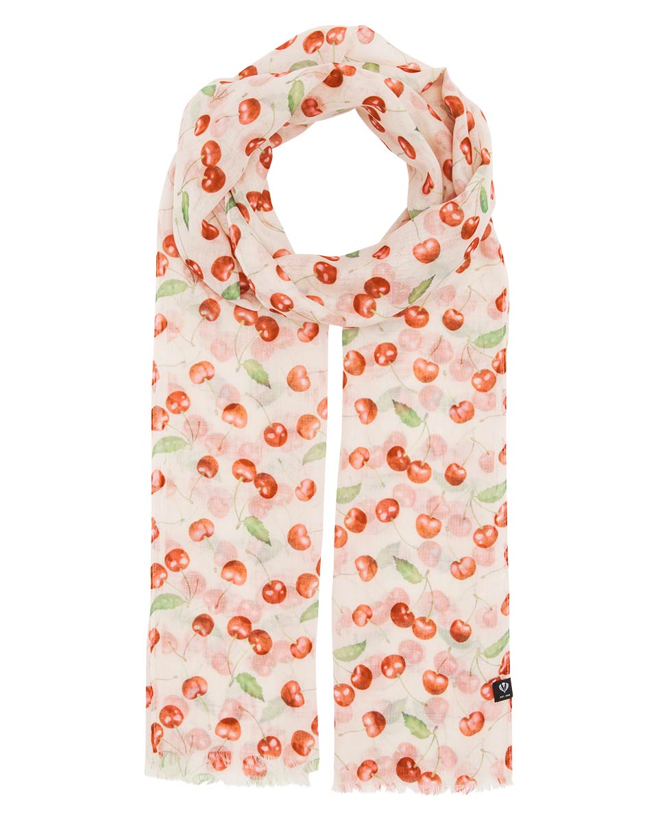 Cherries Rec Poly Print Scarf