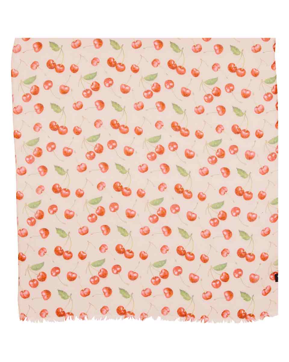 Cherries Rec Poly Print Scarf