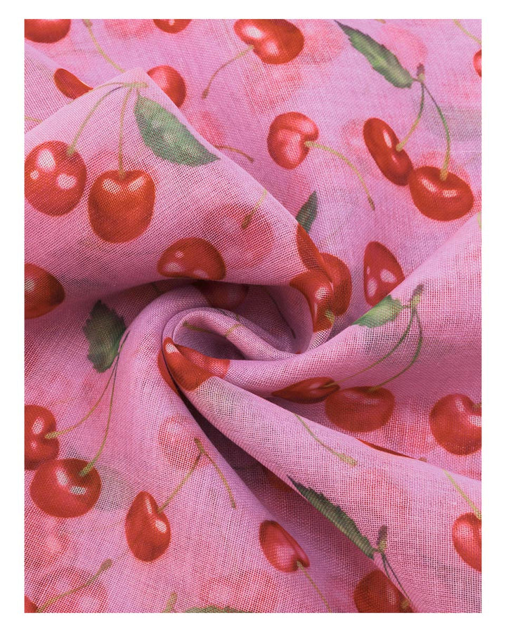 Cherries Rec Poly Print Scarf