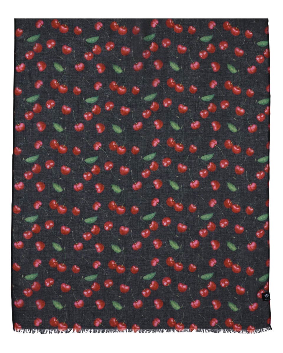 Cherries Rec Poly Print Scarf