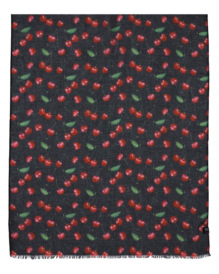 Cherries Rec Poly Print Scarf