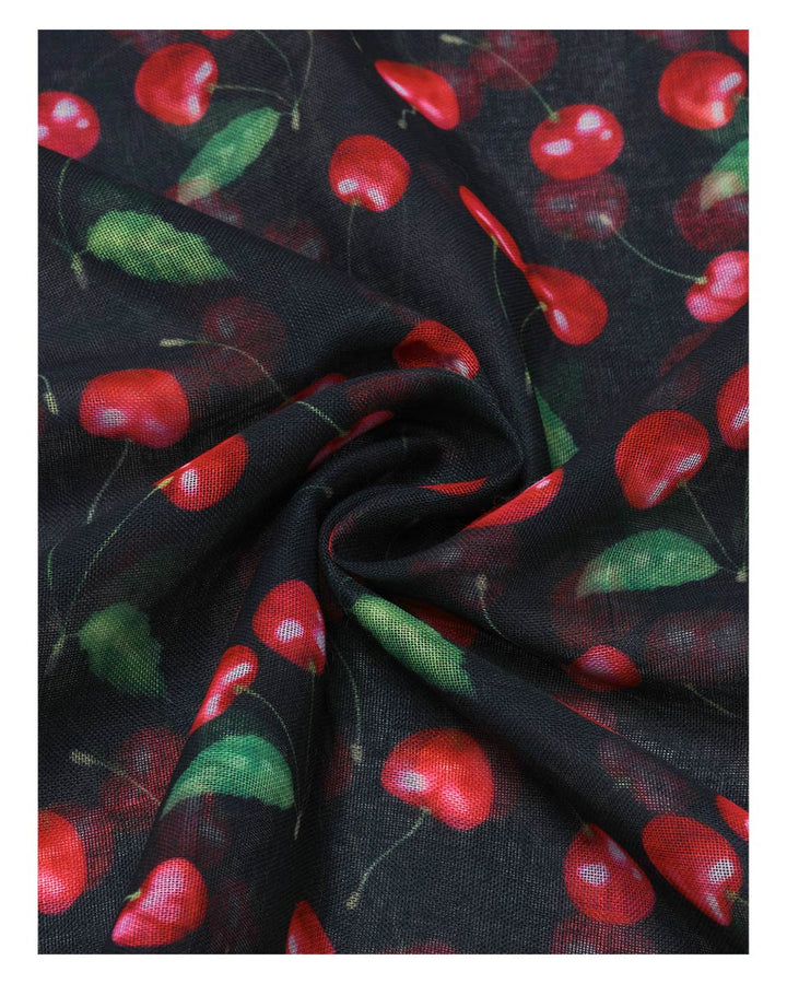 Cherries Rec Poly Print Scarf