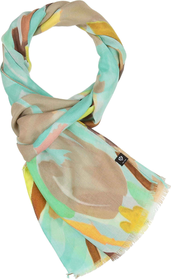 Brushed Floral Viscose Scarf