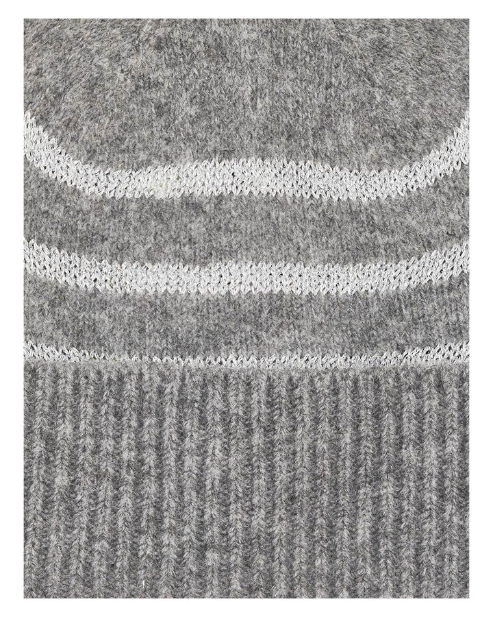 Shimmer Stripe Knit Cuff Beanie